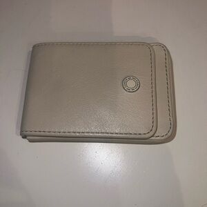 Coach Cream Leather Money Clip Card Holder